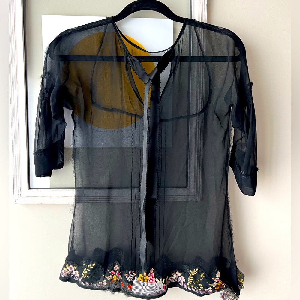 Essa Walla Embroidered Silk Blouse